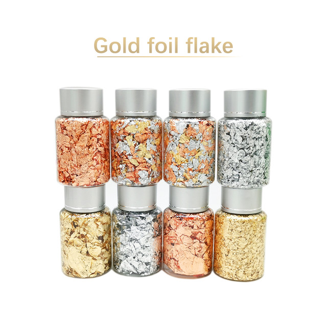 Gold foil Flakes Copper Flakes for Gliding Arts Crafts Decoration Silver  Copper Gold Foil Fragments Imitation